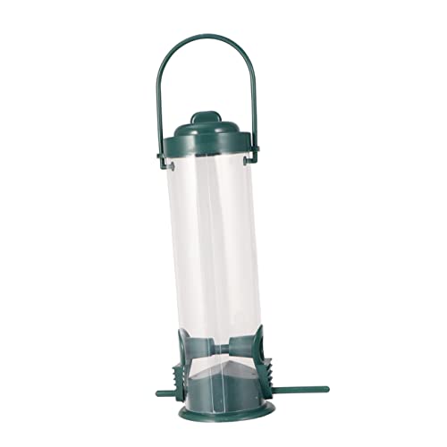 Toyvian Hängender Vogelfutterspender für Außenbereich Transparenter Umweltfreundlicher Futterbehälter mit Cleverem Mechanismus zur Vermeidung von Futterverlust für Gartenliebhaber und Toyvian Hängender Vogelfutterspender für Außenbereich Transparenter Umweltfreundlicher Futterbehälter mit Cleverem Mechanismus zur Vermeidung von Futterverlust für Gartenliebhaber und von Toyvian