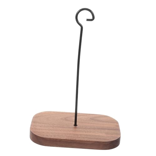 Toyvian Hängender Windspiel Haken Walnussholz Selbstklebender Wandhalter für Blumenampeln Laternen und Dekorationen ohne Bohren für Außenbereich und Balkon von Toyvian