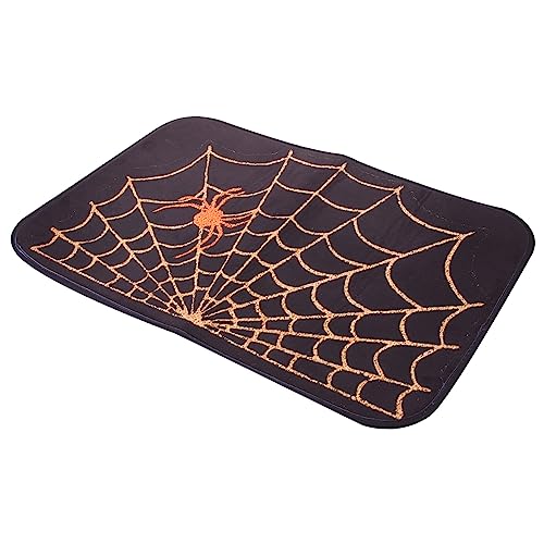 Toyvian Halloween Fußmatte mit Gruseligem Spinnenmuster rutschfeste Eingangsmatte für Küche Bad und Eingangsbereich Dekoration für Halloween Partys Vielseitig Einsetzbar von Toyvian