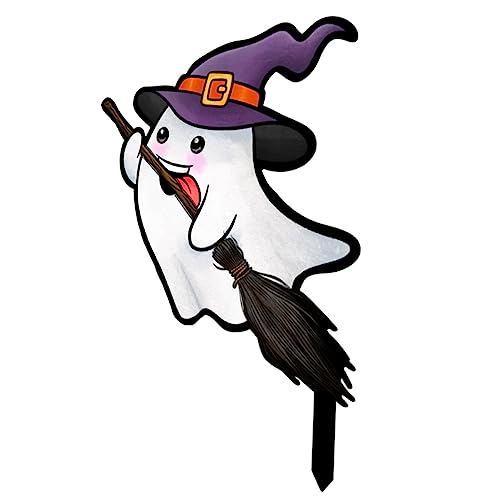 Toyvian Halloween Gartenstecker Acryl Gruselige Geisterfigur Wetterfeste Outdoor Deko für Garten und Dekoratives Halloween Schild für Party und Hofgestaltung von Toyvian