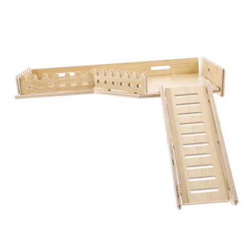 Toyvian Hamster Holz Plattform mit Leiter Kletterspielzeug für Hamsterkäfige und Bissfeste Holzstruktur Fördert Bewegung Gesundheit Käfigdekoration für Kleine Nager Toyvian Hamster Holz Plattform mit Leiter Kletterspielzeug für Hamsterkäfige und Bissfeste Holzstruktur Fördert Bewegung Gesundheit Käfigdekoration für Kleine Nager von Toyvian