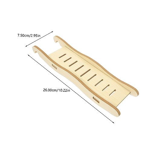 Toyvian Hamster Holzleiter Natürliches Beißfestes Kleintier Klettergerüst für Hamster Chinchilla und Kleine Haustiere Robustes Lustiges Haustierzubehör Trainieren von Toyvian