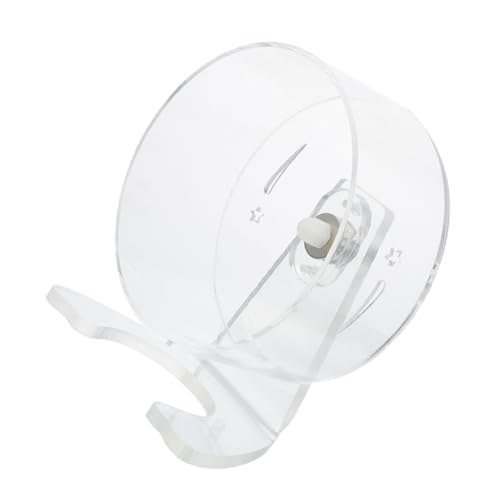 Toyvian Hamster Laufrad Transparent mit Ständer Geräuscharmes Kleintier Trainingsrad für Mäuse Rennrad Geräuscharm für Hamster und Kleine Haustiere von Toyvian