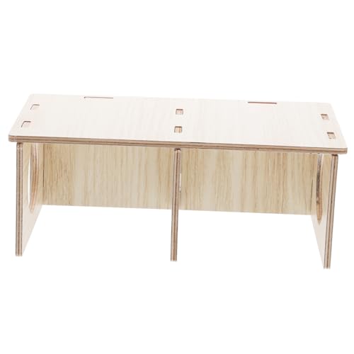 Toyvian Hamster Versteckhaus aus Holz mit Durchsichtigem Fenster Kauspielzeug und Schlafplatz für Meerschweinchen und Kleine Nagetiere Robustes Holzhaus für Ganzjährigen Spiel und von Toyvian