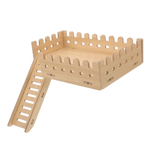 Toyvian Hamsterkäfig Holzplattform mit Leiter Kletterspielzeug für Hamster und Meerschweinchen Doppelte für Vielseitiges Käfigzubehör Bewegung und Ruhe Toyvian Hamsterkäfig Holzplattform mit Leiter Kletterspielzeug für Hamster und Meerschweinchen Doppelte für Vielseitiges Käfigzubehör Bewegung und Ruhe von Toyvian