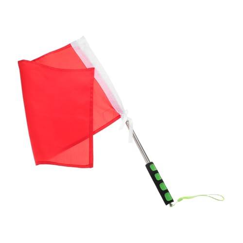 Toyvian Handliche Kleine Leitfahne mit Teleskopstange Verstellbare Schul und Flagge für Ausflüge Outdoor Aktivitäten Signalflagge für Sport und Verkehr von Toyvian