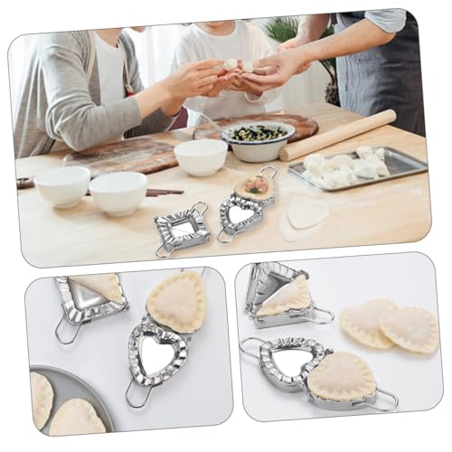 Toyvian Herzförmige Knödelform aus Edelstahl Einfaches Dumpling Making Tool mit Komfortablem Griff Schnelles Dumplings Mould für Teigwarenformen Leicht zu Reinigen Silberfarben von Toyvian