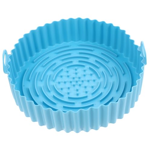 Toyvian Hitzebeständige Silikonbackmatte für Heißluftfritteuse Runde Air Fryer Backfolie in Himmelblau Wiederverwendbar Antihaftbeschichtet Geeignet für Brot Pizza Grill und Ofen Toyvian Hitzebeständige Silikonbackmatte für Heißluftfritteuse Runde Air Fryer Backfolie in Himmelblau Wiederverwendbar Antihaftbeschichtet Geeignet für Brot Pizza Grill und Ofen von Toyvian