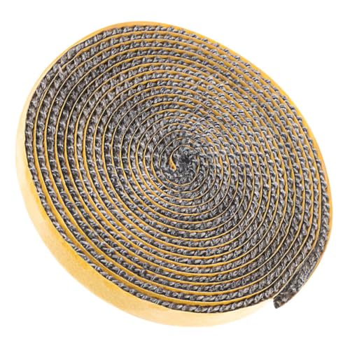 Toyvian Hitzebeständiges Ofendichtungsband Selbstklebendes Fiberglas Flachdichtungsband für Ofentür und Kaminofen Dichtung für Holzofen Kessel und Industrieöfen von Toyvian