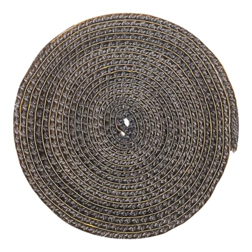 Toyvian Hitzebeständiges Selbstklebendes Dichtungsband für Kaminofen und Pelletöfen Flaches Fiberglas Dichtschnurband Einfache Installation Hitzefeste Ofendichtung für Sichere Abdichtung von Toyvian