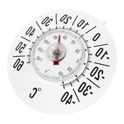Toyvian Hochpräzises Fensterthermometer mit Saugnapf Analoges Raumthermometer für Innen und Außen Geeignet für Babyzimmer Haushalt Leicht Ablesbares Temperaturmessgerät für Fenster und von Toyvian