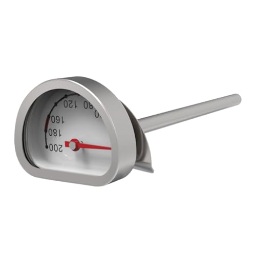 Toyvian Hochpräzises Öltemperaturmessgerät aus Edelstahl Hitzebeständiges Kochthermometer für Fritteuse und Vielseitiges Küchenthermometer zur Sicheren Lebensmittelzubereitung bei Grill von Toyvian