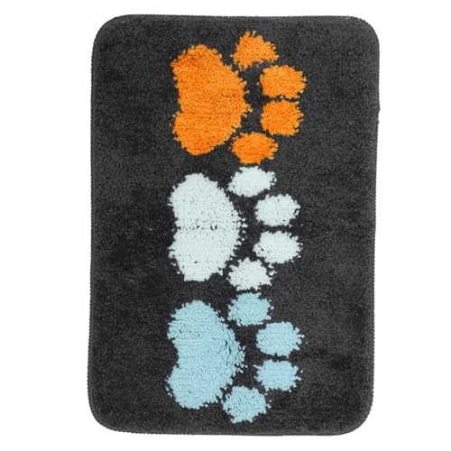 Toyvian Hochsaugfähiger Rutschfester Badezimmerteppich aus Strapazierfähigem Polyester Dekorative Badmatte mit Einzigartigem Design als Haustier und Fußmatte für Bad und Küche von Toyvian