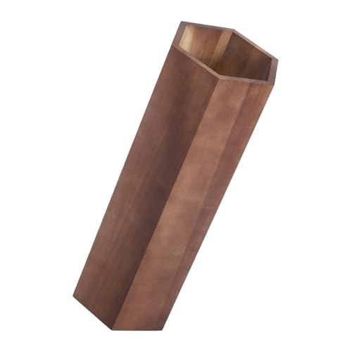 Toyvian Holz Regenschirmständer Sechseckig Dunkel Walnussfarbig Kompakt Platzsparend Für Hotel Eingang Büro Flur Eleganter Schirmhalter Für Große Und Kleine Regenschirme von Toyvian