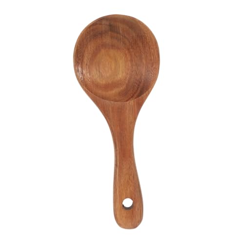 Toyvian Holz Reislöffel Poliert Hitzebeständig Multifunktional Küchenhelfer für Antihaftbeschichtetes Kochgeschirr Servieren Rühren und Schöpfen von Reis Zuhause und Reiskocher von Toyvian