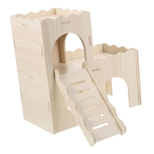 Toyvian Holz Wellenburg Haustierhaus mit Leiter Sicheres Versteck und Kletternest für Hamster Meerschweinchen Mäuse Beißfestes Langlebiges Spielhaus für Ruhe Schlaf und Spielspaß Toyvian Holz Wellenburg Haustierhaus mit Leiter Sicheres Versteck und Kletternest für Hamster Meerschweinchen Mäuse Beißfestes Langlebiges Spielhaus für Ruhe Schlaf und Spielspaß von Toyvian
