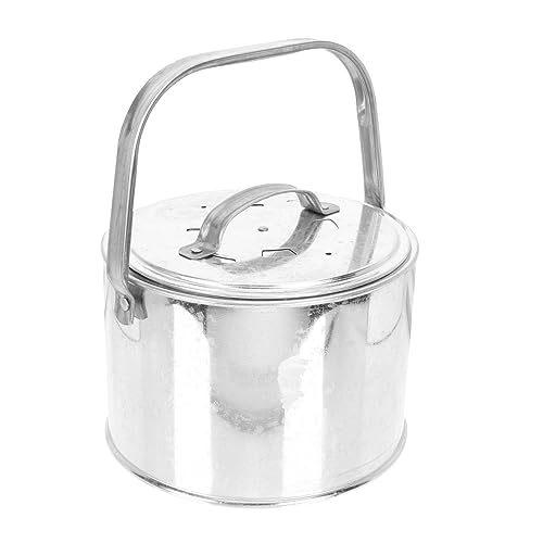 Toyvian Holzkohle -kohlenhändler Im Freien Kochen Tragbar Brennender Campingkocher Brennholzherd Feuerherd Camping-holzofen Lagerfeuer-kochausrüstung Outdoor Herd Silber Rostfreier von Toyvian