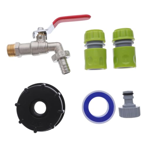 Toyvian Ibc Tank Auslaufhahn Messing Tonnenhahn Adapter Präziser Langlebiger Wassertank Hahn für Regentonne und Container Zubehör von Toyvian