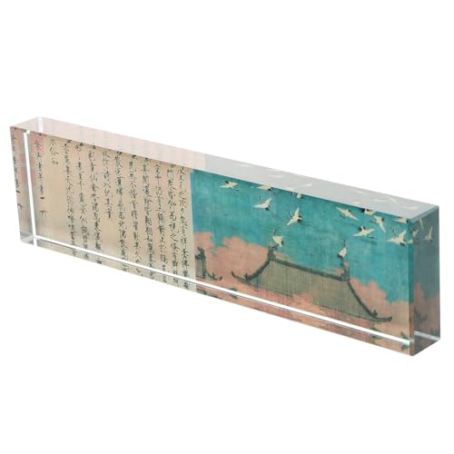 Toyvian Kalligraphie Briefbeschwerer Aus Klarem Glas Rechteckig Kreatives Kunstgewicht Chinesisches Schreibwerkzeug Zum Üben Von Kalligraphie Malen Zeichnen Und Schreiben von Toyvian