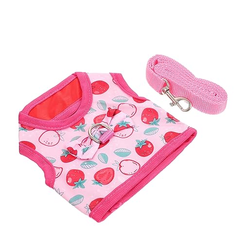 Toyvian Kaninchen Geschirr Leine für Kleine Haustiere Verstellbares Komfortables Traktionsseil Modisches Langlebiges Brustgeschirr für Kaninchen Meerschweinchen Chinchillas für von Toyvian