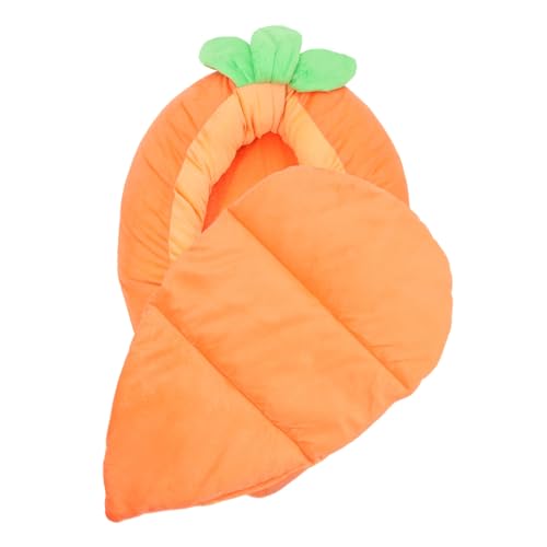 Toyvian Karottenförmiges Kaninchenbett Mittelgroß Kuscheliges Haustier Nest aus Gemütliches Schlafhäuschen für Kaninchen Meerschweinchen und Kleine Nager Leicht Tragbar und Robust von Toyvian