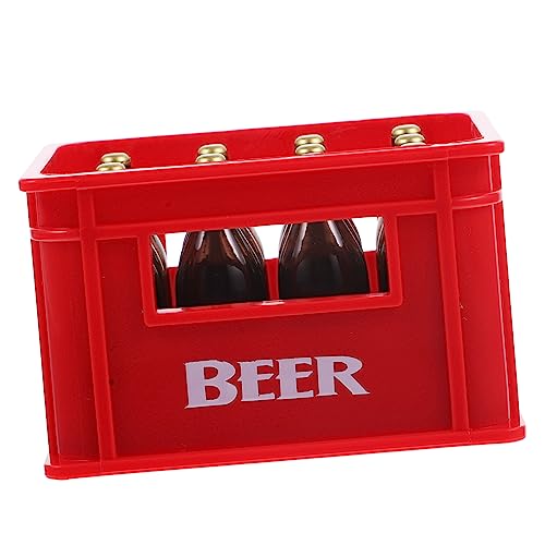Toyvian Kasten Mini-bierimitat Modell Für Biergetränke Künstliche Bierflasche Betriebsspiel Weinflasche Modelle Von Bierkisten DIY Das Kleinste Spielzeug Der Welt Harz Modellieren von Toyvian
