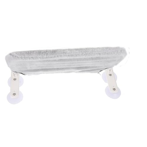 Toyvian Katze Hängematte Katzenfensterbett Fensterhängematten für Katzen Makramee-Katze-Hängebett hängend Katzenhängematte Fensterstange für Katzen Katzenbarsch am Fenster Hellgrau von Toyvian