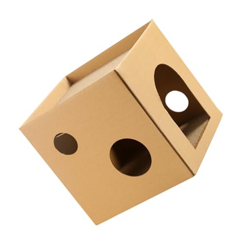 Toyvian Katzenhaus Kratzbrett aus Hochwertigem Material Semi Geschlossen Langlebig und Bequem für Katzen Kratzen und Schützt Möbel und Sorgt für Gepflegte Krallen von Toyvian