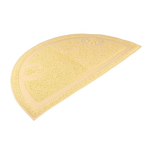 Toyvian Katzenstreu Matte drinnen Haustier Essen Halbmond-Katzenmatte Halbmondkatze wasserdichte Matte Katzenstreupolster Katze frisst Matte Kissen aus Katzenstreu Katze Tischset PVC Beige Toyvian Katzenstreu Matte drinnen Haustier Essen Halbmond-Katzenmatte Halbmondkatze wasserdichte Matte Katzenstreupolster Katze frisst Matte Kissen aus Katzenstreu Katze Tischset PVC Beige von Toyvian