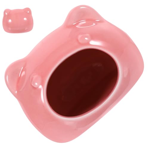 Toyvian Keramik Hamsterversteck Kleintierhaus Rosa Kleines Hamsterzubehör Dekoratives Schlafnest Für Hamster Kuschelversteck Haustier Nest von Toyvian