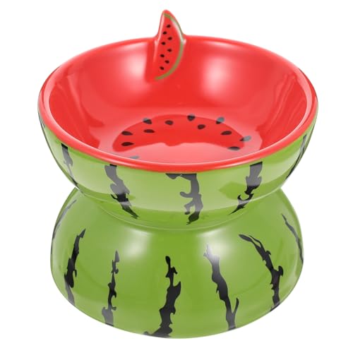 Toyvian Keramik -Katzenfutter -Topf Mason Schüsseln Haustiernapf Fütterung Haustierschalen drinnen Floor Pet Bowl Futternapf am Boden schöner Hundenapf wiederverwendbarer Futternapf Grün von Toyvian