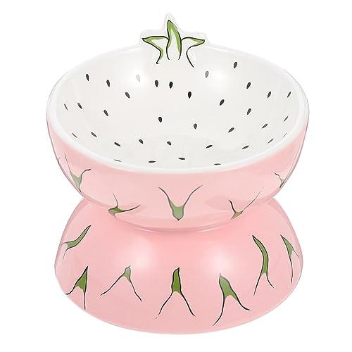 Toyvian Keramik -Katzenfutter -Topf Schüsseln geformt drinnen Haustier Katzennapf für den täglichen Gebrauch schöner Katzennapf entzückende Muster -Fütterungsschale Futternapf Rosa Toyvian Keramik -Katzenfutter -Topf Schüsseln geformt drinnen Haustier Katzennapf für den täglichen Gebrauch schöner Katzennapf entzückende Muster -Fütterungsschale Futternapf Rosa von Toyvian