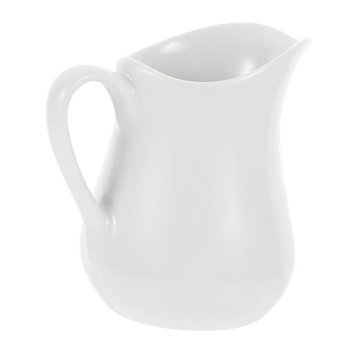 Toyvian Keramik Milchkanne Klein mit Ergonomischem Griff Ausguss Vielseitig Einsetzbar für Milch Kaffee Sauce Frothing und Getränkeservierung Haushalt Retro stil von Toyvian