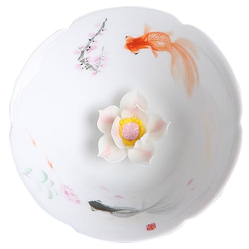 Toyvian Keramik Teetasse mit Buntem Retro design Chinesisches Teegeschirr Teebecher für Zuhause und Persönlichen Gebrauch Langlebig und Kreativ von Toyvian