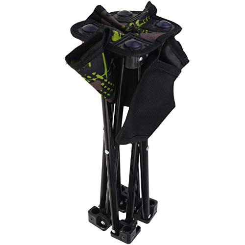 Toyvian Klappbarer Angelstuhl Außen Rasen Falten Sport Camping Strand Beine Sitz Stühle Faltbarer Stuhl Kleiner Klappstuhl Kompakter Stuhl Green Rostfreier Stahl von Toyvian