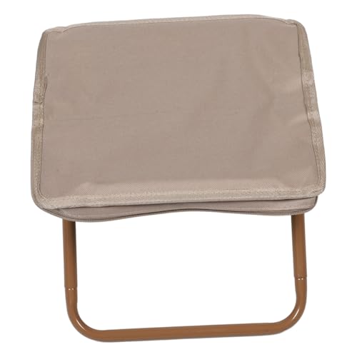Toyvian Klappbarer Outdoor Faltsitz mit Khaki Zipbag Leichter Komfortabler Angelstuhl für Camping Wandern Picknick Multifunktionaler Tragbarer Garten und Rucksack Hocker von Toyvian
