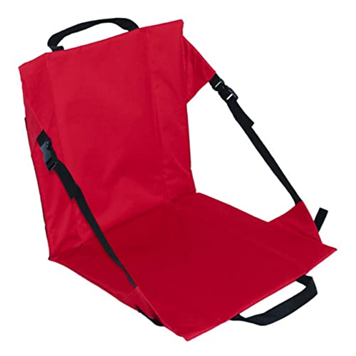 Toyvian Klappkissen tragbar im Freien Sitz Falten faltbar Rasen Kleiner Klappstuhl Außenstuhl Camping-Freizeitstühle Verstellbarer Klappstuhl Picknick-Barbecue-Hocker Oxford-Stoff rot von Toyvian