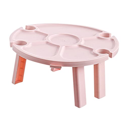 Toyvian Klapptisch tragbarer Tisch tragbarer Faltpicknicktisch zusammenklappbare tragbare Tische Kleiner Picknicktisch Tragbarer Strandtisch Plastik Rosa Wiederverwendbar von Toyvian