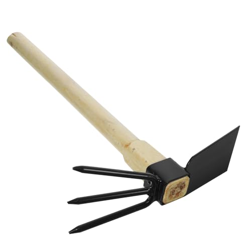 Toyvian Kleine Gartenhacke Mit Holzgriff Multifunktionale Unkrauthacke Und Rechen Langlebiges Gartenwerkzeug Für Effektive Bodenbearbeitung Und Gartenpflege Für Hobbygärtner von Toyvian