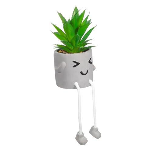 Toyvian Faux Potted Plant Künstliche Sukkulente Für Büro Und Zuhause Niedliche Deko Für Schreibtisch Und Badezimmer Pflegeleichte Und Langlebige Kunstpflanze Im Dekorativen Topf von Toyvian