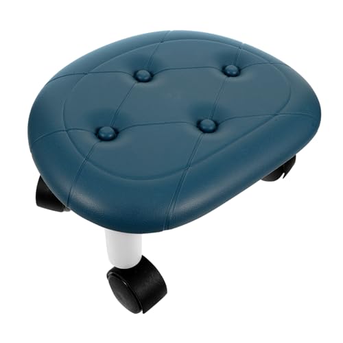 Toyvian Drehbarer Hocker Mit Rädern Ergonomischer Niedriger Rollhocker Für Büro Salon Und Pediküre Moderner Praktischer Fußschemel Für Erwachsene von Toyvian