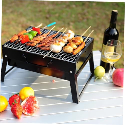 Toyvian Kleiner Tragbarer Bbq Grill Faltbar für Camping Garten Picknick Leichter Holzkohlegrill mit Luftventil und für Outdoor Barbecue und Party Toyvian Kleiner Tragbarer Bbq Grill Faltbar für Camping Garten Picknick Leichter Holzkohlegrill mit Luftventil und für Outdoor Barbecue und Party von Toyvian