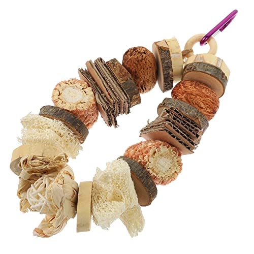 Toyvian Kleines Haustier Kauspielzeug aus Natur Rattan Zahnpflege für Hamster Meerschweinchen und Kaninchen Hängendes Knabberball zur Beschäftigung und Stressabbau von Toyvian