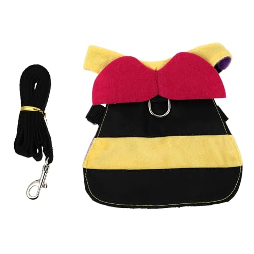Toyvian Kleines Kaninchen Geschirr mit Leine Sommerliches Haustierkostüm Bienenförmiges Design Verstellbares Bequemes Brustgeschirr für Katzen und Kaninchen Leichtes Atmungsaktives Toyvian Kleines Kaninchen Geschirr mit Leine Sommerliches Haustierkostüm Bienenförmiges Design Verstellbares Bequemes Brustgeschirr für Katzen und Kaninchen Leichtes Atmungsaktives von Toyvian