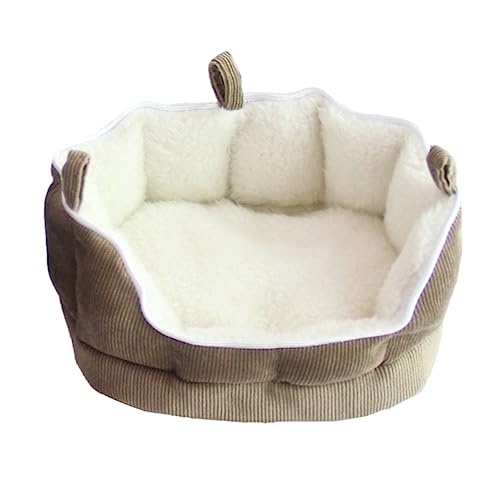 Toyvian Kuscheliges Kleintierbett für Frettchen Meerschweinchen Hamster Eichhörnchen Sofa mit Reißverschluss für Wärme Haustierhaus für Kleine Tiere Kaffee von Toyvian