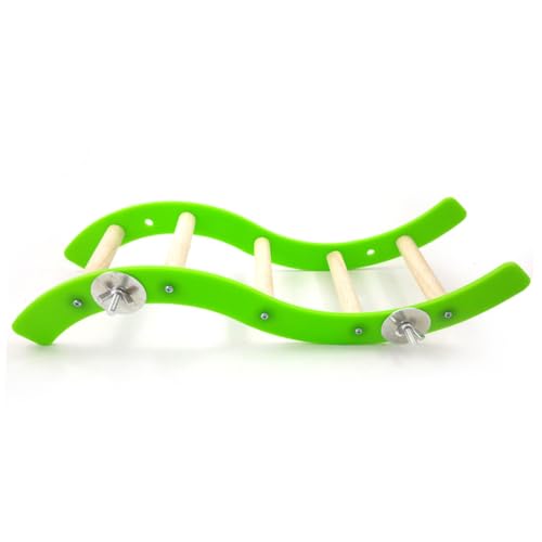 Toyvian Kletterleiter für Haustiere Wellenförmige Acrylspielleiter Grün für Hamster und Kleine Fördert Spielspaß und Bewegung zu Reinigen und Geruchsneutral von Toyvian
