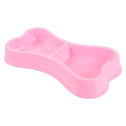 Toyvian Knochenform Futternapf für Kleine Hunde und Katzen Stabile Kunststoffschale Doppelseitiger Trink und Futterbehälter Farbige Haustiernapf für Komfortables Füttern und Trinken von Toyvian