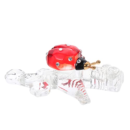 Toyvian Kristall Marienkäfer Figurine Kleine Tierdekoration Glatte Oberfläche Elegantes Design für Wohnzimmer Schreibtisch Büro Party Home Decor von Toyvian