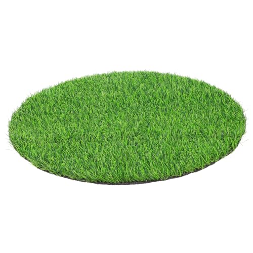 Toyvian Künstliche Gras Tischmatte Wetterfeste Outdoor Tischdecke ohne Pflege Dekorative Runde Grasauflage für Gartenpartys Buffet und Festliche Anlässe von Toyvian