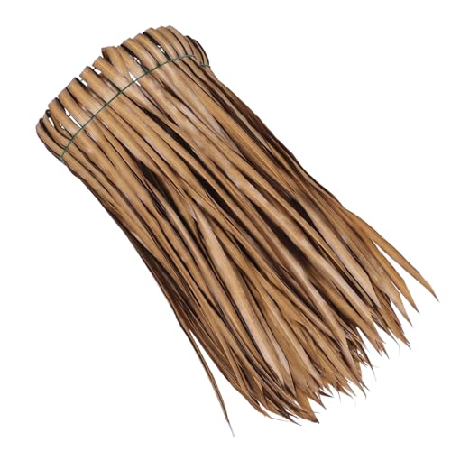 Toyvian Künstliches Strohdach mit Feuerfestem Material Realistische Simulation Synthetisches Stroh für Garten Landschaftsdekoration Sommerliche Außendeko Vielseitig Einsetzbar von Toyvian